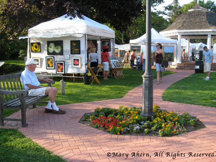 The customers came to see the show early in the day and later after they visited the beach