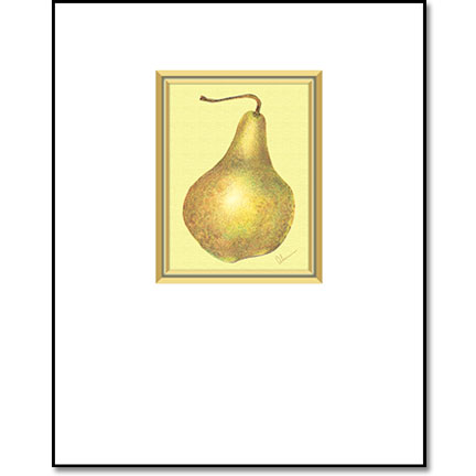 Brown Bosc Pear - Designer Prints - Mary Ahern Artist