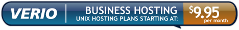 Verio Business Hosting, Unix Hosting from $9.95