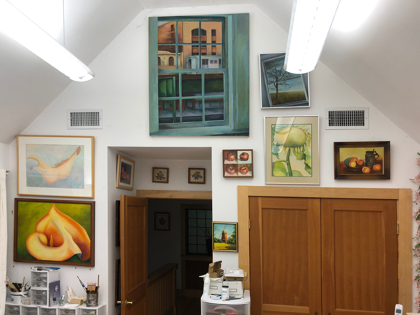 Studio wall in 2019