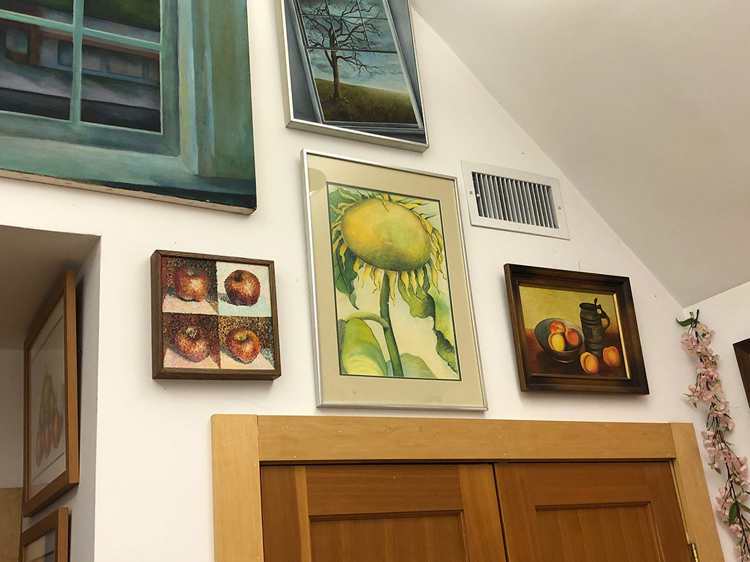 First Sunflower Pastel Art by the artist, Mary Ahern