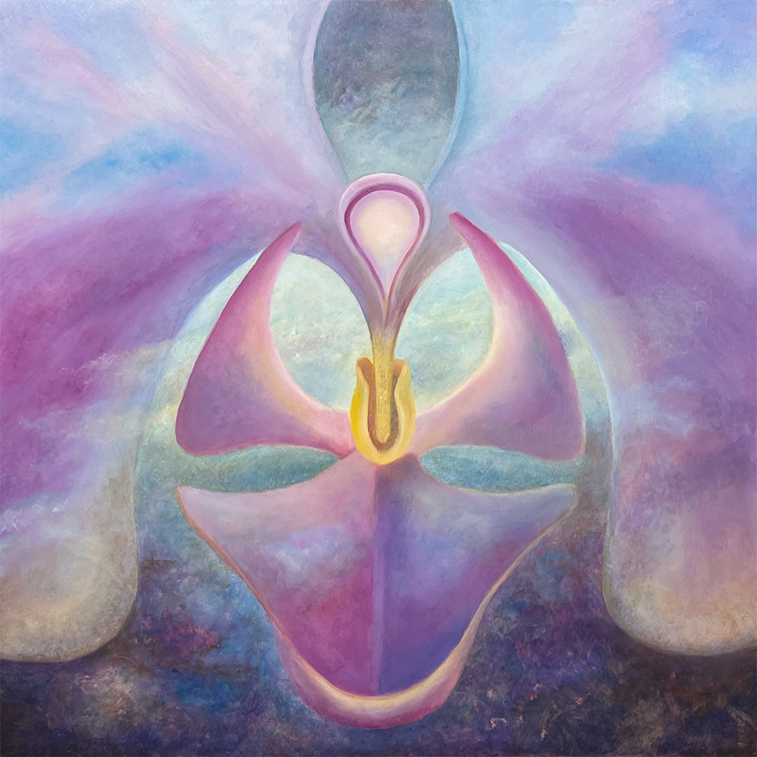 Cosmic Phalaenopis oil painting.