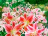 Lilies in the Garden - Mixed Media Painting - Mary Ahern