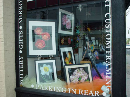 Window display at the Bellemeade Gallery, Smithtown NY.