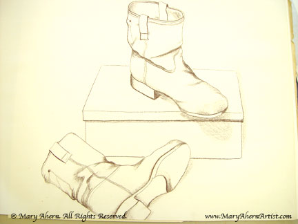 My son Chris' denin boots