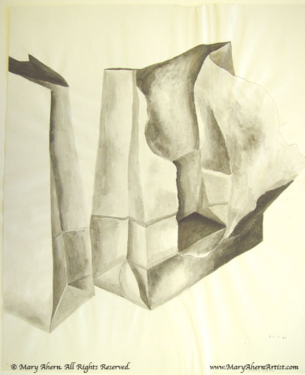 Brown bag wash drawing