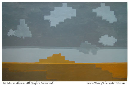 2-D Design acrylic painting in abstraction