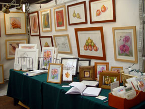 2005-01-Hicks Nursery Winterfest with the artist, Mary Ahern