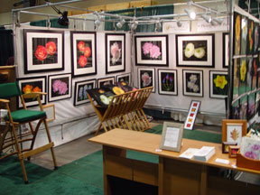 CT Flower & Garden Show in February 2007. Indoor booth frame with mesh panels by Flourish.