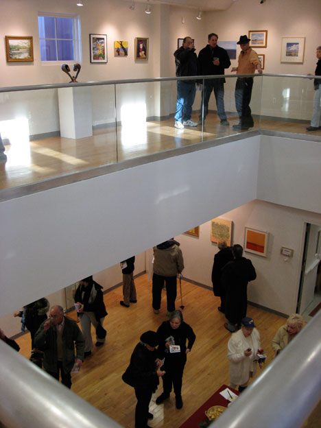 Art League of LI two tiered art gallery, Huntington NY